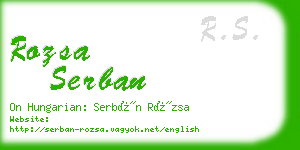 rozsa serban business card